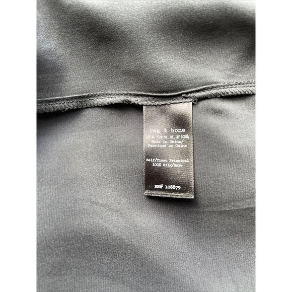 Rag & Bone Madison Pinstripe Silk A Line High Low Skirt Knee Length Size 2 - Picture 5 of 9